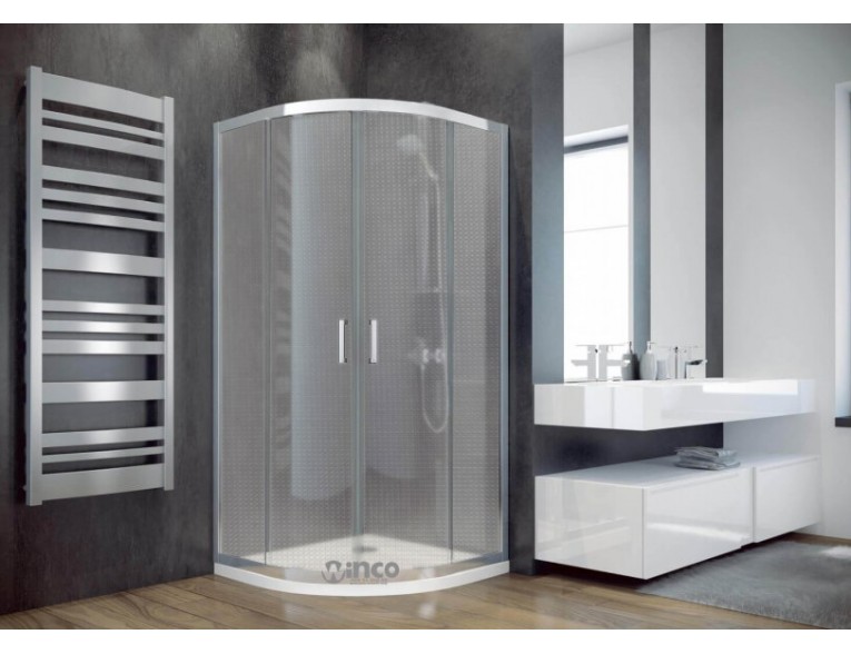 Душова кабіна Besco Modern 90x90x185, скло з ефектом морозу (MP-90-165-M)
