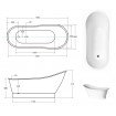 Окремостояча кам'яна ванна Besco Gloria Glam 160x68, золота з сифоном click / clack (WMD-160-GLZ) Окремостояча кам'яна ванна Besco Gloria Glam 160x68, золота з сифоном click / clack (WMD-160-GLZ)
