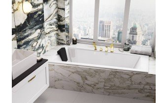 Ванна акрилова Besco Intima Slim 160x90 L, асиметрична, торець бортика 15 мм (WAIT-160-SL)