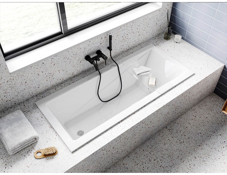 Ванна акрилова Besco Modern Slim 160x70, пряма, торець бортика 15 мм (WAM-160-SL)