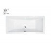 Ванна акрилова Besco Quadro Slim 155x70 см, пряма, торець бортика 15 мм, слім ванна, під забудову, пєдестал (WAQ-155-SL) Ванна акрилова Besco Quadro Slim 155x70 см, пряма, торець бортика 15 мм, слім ванна, під забудову, пєдестал (WAQ-155-SL)