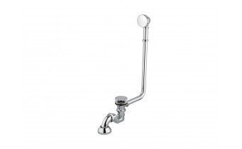 Ретро сифон для ванни Besco Otylia Retro klik-klak з переливом, chrome (SW-PRZ-CHR) Ретро сифон для ванни Besco Otylia Retro klik-klak з переливом, chrome (SW-PRZ-CHR)