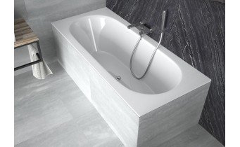 Акрилова ванна заокруглена Besco Vitae Slim + 170x75 см, пряма + сифон хром (WAV-170-S+) Акрилова ванна заокруглена Besco Vitae Slim + 170x75 см, пряма + сифон хром (WAV-170-S+)