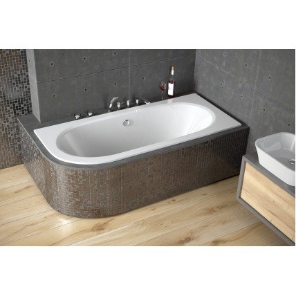 Ванна акрилова Besco Avita Slim 150x75 R, асиметрична, торець бортика 15 мм (WAV-150-NPS)