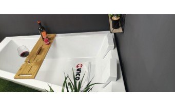 Ванна акрилова для двох осіб Besco Intima Duo 170x125 L, Лівостороння, асиметрична, для пари - велика (WAID-170-NL)