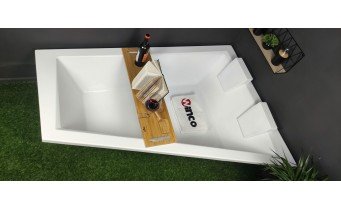 Ванна акрилова для двох осіб Besco Intima Duo 170x125 L, Лівостороння, асиметрична, для пари - велика (WAID-170-NL)