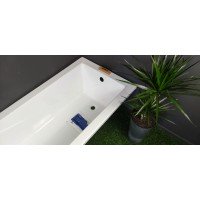 Ванна акрилова маленька Besco Modern / Модерн 120x70 см, пряма, класична, сучасна з  практичною формою, малого розміру (WAM-120-MO)