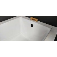 Ванна акрилова маленька Besco Modern / Модерн 120x70 см, пряма, класична, сучасна з  практичною формою, малого розміру (WAM-120-MO)
