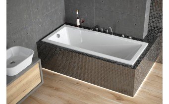 Ванна акрилова Besco Modern Slim 170x70, пряма, торець бортика 15 мм (WAM-170-SL)