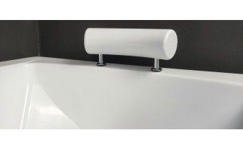 Ванна акрилова з ручками Besco Optima Premium 170x70 см, пряма + дві металеві ручки Standard, хром + ортопедичний підголівник (WAO-170-PKP)