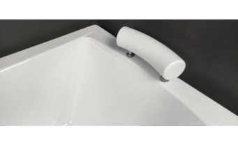 Ванна акрилова з ручками Besco Optima Premium 170x70 см, пряма + дві металеві ручки Standard, хром + ортопедичний підголівник (WAO-170-PKP)