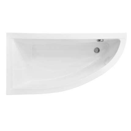 Ванна акрилова Besco Praktika 150x70 L, Лівостороння, асиметрична (WAP-150-NL)