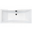 Ванна акрилова Besco Quadro Slim 155x70 см, пряма, торець бортика 15 мм, слім ванна, під забудову, пєдестал (WAQ-155-SL) Ванна акрилова Besco Quadro Slim 155x70 см, пряма, торець бортика 15 мм, слім ванна, під забудову, пєдестал (WAQ-155-SL)