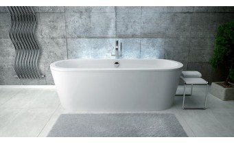 Ванна овальна окремостояча акрилова Besco Victoria 160x75, біла (WKV-160-WO) Ванна овальна окремостояча акрилова Besco Victoria 160x75, біла (WKV-160-WO)