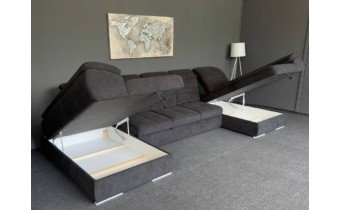 Кутовий диван розкладний п - подібний Denver P3 / Денвер П3, 170x4000x170 см, 4 метри, сірий