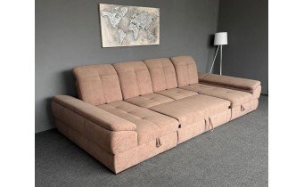 Кутовий диван п-подібний, розкладний Denver P2 / Денвер П2, 170x353x170 см, 3,5 - метри, світло-коричневий
