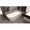 Окремостояча пристінна кутова ванна з мармуру Dremex June R 160x75x57,8 см, Правостороння, Gelcoat, білий глянцевий Окремостояча пристінна кутова ванна з мармуру Dremex June R 160x75x57,8 см, Правостороння, Gelcoat, білий глянцевий