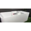 Окремостояча ванна з мармуру, каменю Dremex Glow 160x73x59,5 см, Gelcoat, білий матовий + сифон + лита полиця під аксесуари для ванни Окремостояча ванна з мармуру, каменю Dremex Glow 160x73x59,5 см, Gelcoat, білий матовий + сифон + лита полиця під аксесуари для ванни
