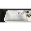 Окремостояча ванна з мармуру, каменю Dremex Glow 160x73x59,5 см, Gelcoat, білий матовий + сифон + лита полиця під аксесуари для ванни Окремостояча ванна з мармуру, каменю Dremex Glow 160x73x59,5 см, Gelcoat, білий матовий + сифон + лита полиця під аксесуари для ванни