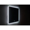 Квадратне дзеркало з LED підсвіткою у ванну UWiS Cisily Z-600, 60х60x2,7 см, touch control