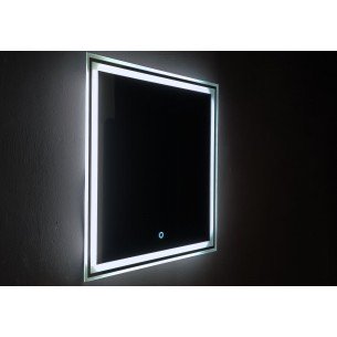 Прямокутне дзеркало з LED підсвіткою у ванну UWiS Cisily Z-650, 65х60x2,7 см, touch control Прямокутне дзеркало з LED підсвіткою у ванну UWiS Cisily Z-650, 65х60x2,7 см, touch control