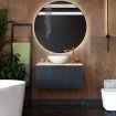 Кругле дзеркало з LED підсвіткою у ванну Elita Sharon Round 60 Black, 60x60x3 см (168121)