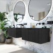 Кругле дзеркало з LED підсвіткою у ванну Elita Sharon Round 60 Black, 60x60x3 см (168121)