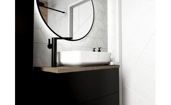 Кругле дзеркало з LED підсвіткою у ванну Elita Sharon Round 80 Black, 80x80x3 см (168122)