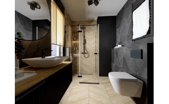 Кругле дзеркало з LED підсвіткою у ванну Elita Sharon Round 80 Black, 80x80x3 см (168122)