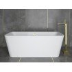 Окремостояча акрилова ванна Besco Evita 160x80 з сифоном click / clack, золотий (WAS-160-EZL)