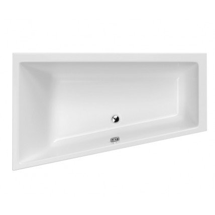 Ванна акрилова Excellent M-Sfera Slim 160x95 см, Лівостороння, під забудову, пєдестал, slim бортик 18 мм (WAEX.MSL16WHS)