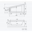 Ванна акрилова Excellent M-Sfera Slim 160x95 см, Лівостороння, під забудову, пєдестал, slim бортик 18 мм (WAEX.MSL16WHS)