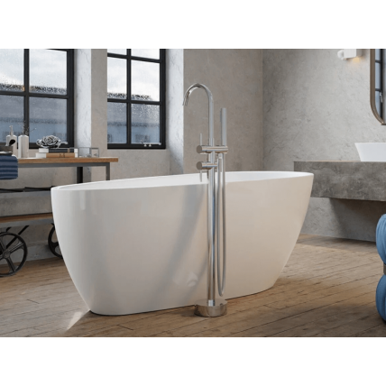 Окремостояча кам'яна ванна Besco Goya 142x62xs з сифоном click / clack, білий, верхнє очищення (WMD-140-GKW) Окремостояча кам'яна ванна Besco Goya 142x62xs з сифоном click / clack, білий, верхнє очищення (WMD-140-GKW)