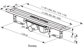 Трап Ravak Runway 300мм (X01418)
