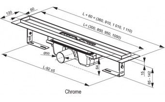 Трап Ravak Chrome 300мм (X01426)