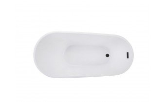 Окремостояча акрилова ванна Besco Melody 170x80 з сифоном click / clack, чорний (WAS-170-MCZ)
