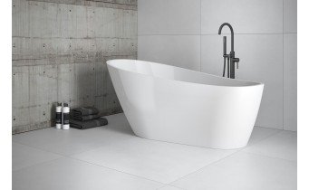 Окремостояча акрилова ванна Besco Melody 170x80 з сифоном click / clack, чорний (WAS-170-MCZ) Окремостояча акрилова ванна Besco Melody 170x80 з сифоном click / clack, чорний (WAS-170-MCZ)