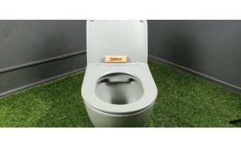 Унітаз безобідковий Mexen Lena Rimless з тонким сидінням soft-close, Duroplast Super Slim, світло-сірий матовий