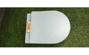 Унітаз безобідковий Mexen Rico Rimless з тонким сидінням soft-close, Duroplast Super Slim, світло-зелений матовий