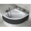 Ванна акрилова Besco Mia 140x140, кутова + чорна панель (WAM-140-NS-BL)