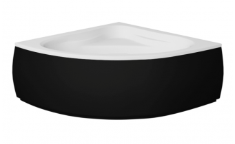 Панель для ванни Besco Mia 130 Black / Чорна,+ кріплення до панелі, екран для ванни (OAM-130-NSC)