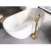Окремостояча акрилова ванна Besco Navia 150x80 з сифоном click / clack, золотий (WAS-150-NZL)