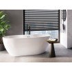 Окремостояча акрилова ванна Besco Navia 160x80 з сифоном click / clack, хром (WAS-160-N)