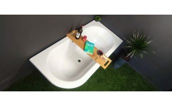 Ванна акрилова Besco Avita / Авіта 150x75 см, L - ліва, асиметрична, Лівостороння, заокруглений кут (WAV-150-NL)