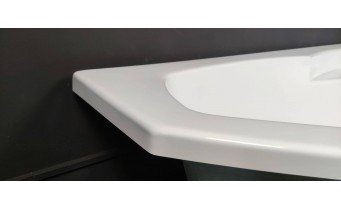 Ванна акрилова Besco / Беско Rima 130x85 R, Правостороння, асиметрична, із заокругленим кутом (WAR-130-NP)