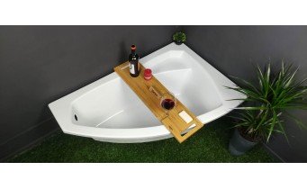 Ванна акрилова Besco / Беско Rima 130x85 R, Правостороння, асиметрична, із заокругленим кутом (WAR-130-NP)