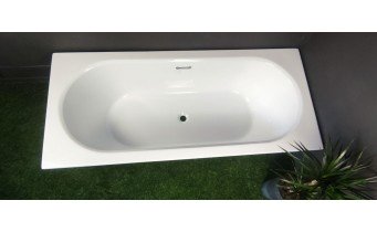 Акрилова ванна Besco Vitae Slim + 150x75, пряма + сифон золотий (WAV-150-SZ+)