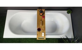 Акрилова ванна Besco Vitae Slim + 150x75, пряма + сифон золотий (WAV-150-SZ+)