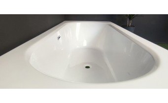Акрилова ванна Besco Vitae Slim + 150x75, пряма + сифон золотий (WAV-150-SZ+)