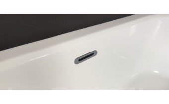 Акрилова ванна Besco Vitae Slim + 150x75, пряма + сифон золотий (WAV-150-SZ+)
